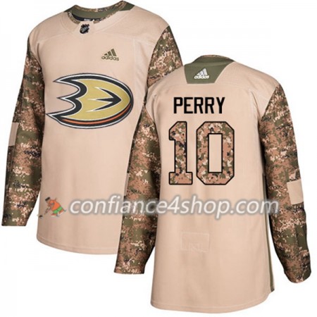 Adidas Maillot de Hockey Anaheim Ducks Corey Perry 10 2017-2018 Camo Veterans Day Practice Authentic - Homme